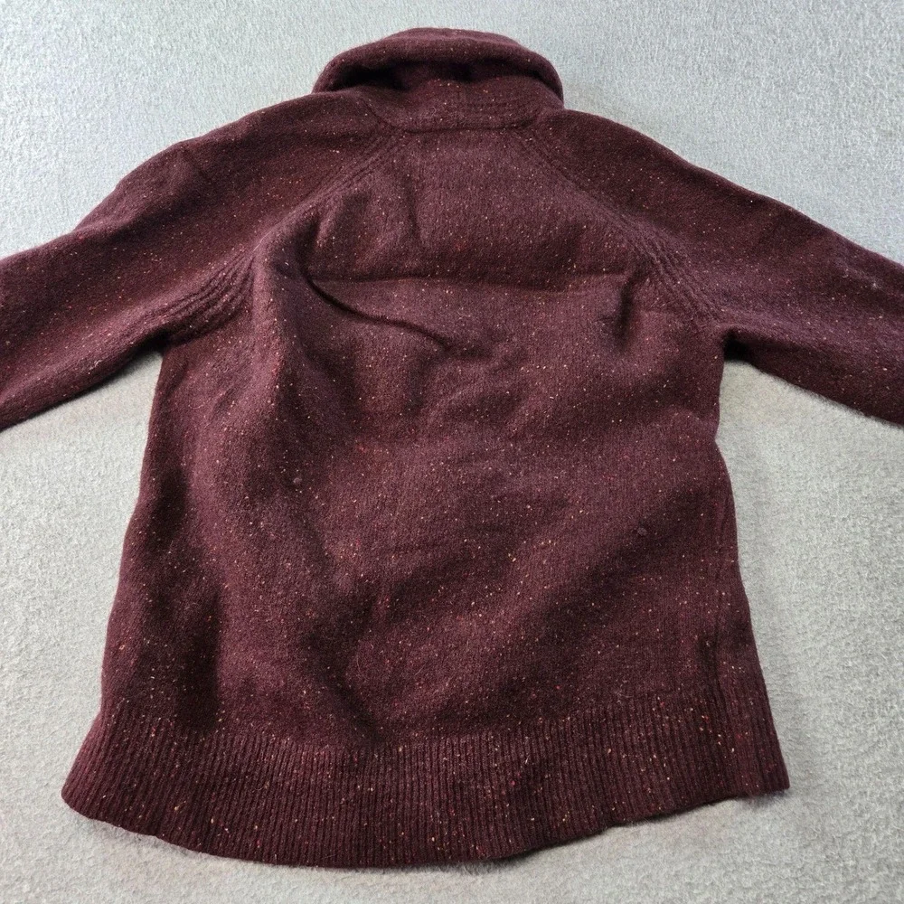 Bonobos Sweater Boys M Purple Cardigan Shawl Collar Pockets Wool Nylon